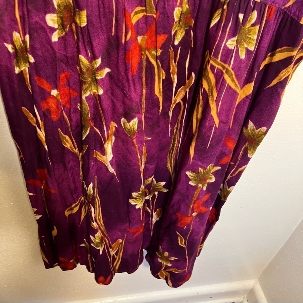 Vintage Caribou Sleeveless Dress Purple Floral - Picture 5 of 10